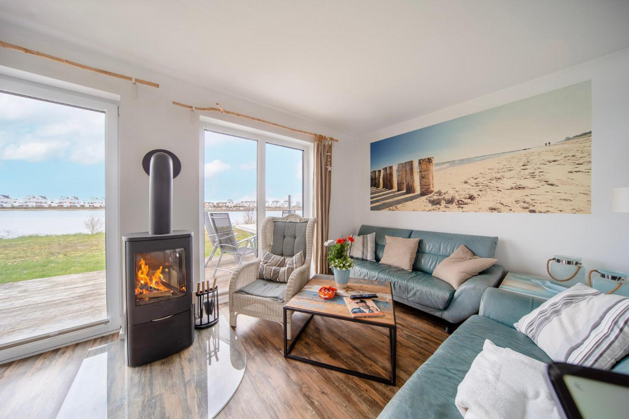 Ferienhaus Lieblingsplatz By Seeblick Ferien Oro, Direkte Wasserlage,Sauna,Kamin Олпениц Екстериор снимка